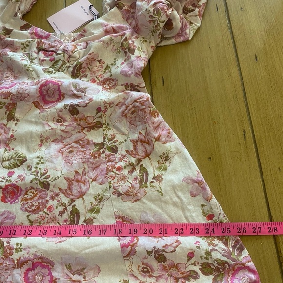 Women’s Floral Sweetheart Neck Puff Sleeve Long Feminine Avec Les Filles New 6 - Picture 10 of 16